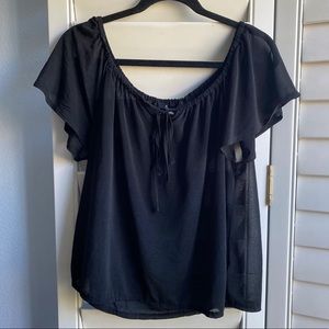 FVR21 Sheer black top
